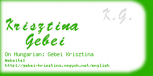 krisztina gebei business card